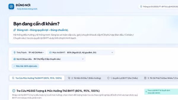 Ứng dụng Đúng Nơi do bác sĩ Bành Thị Ngọc Trúc phát triển.