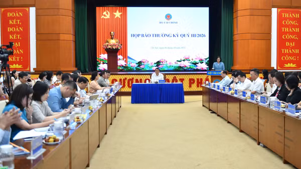 Hình ảnh tại buổi họp báo thường kỳ quý III/2026 của Bộ Tài chính. (Ảnh: Ban tổ chức)