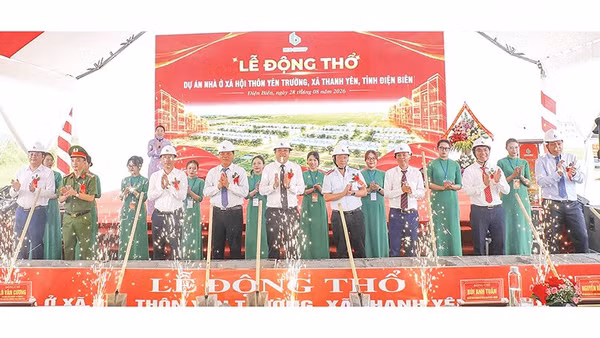 Lễ động thổ dự án xây dựng nhà ở xã hội tại thôn Yên Trường, xã Thanh Yên với tổng vốn đầu tư hơn 330 tỷ đồng. 