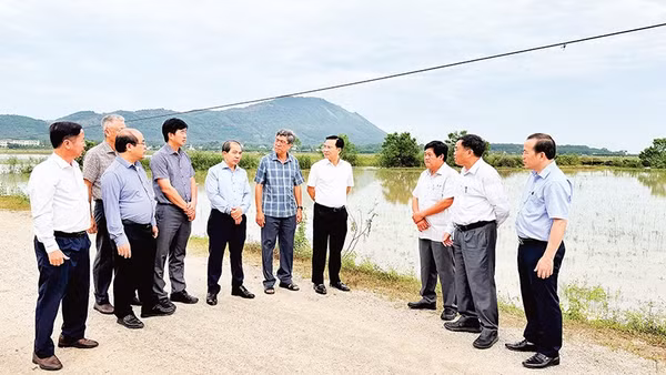 Lãnh đạo tỉnh Lâm Đồng đi kiểm tra thực tế đường liên xã Tánh Linh-Đồng Kho. 