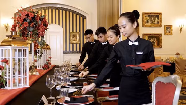 Giờ học thực hành tại Trường cao đẳng quản trị khách sạn quốc tế Imperial. (Ảnh: Nhà trường cung cấp)