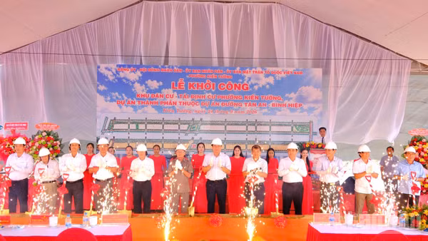 Khu tái định cư Tân An-Bình Hiệp đóng góp đáng kể vào kết quả giải ngân vốn đầu tư công của tỉnh Tây Ninh năm 2026. (Ảnh: THANH PHONG)