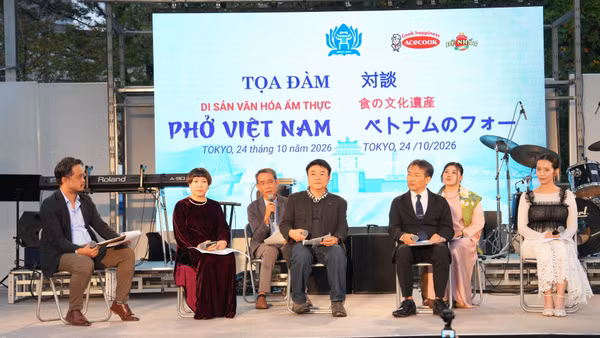 Tọa đàm giới thiệu về di sản phở Việt với công chúng Nhật Bản. (Ảnh: Ban tổ chức)