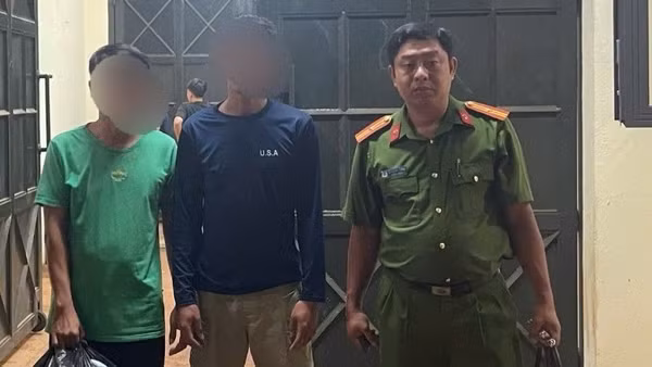 Hai đối tượng Nguyễn Văn Phước và Phùng Thái Quang bị bắt giữ.