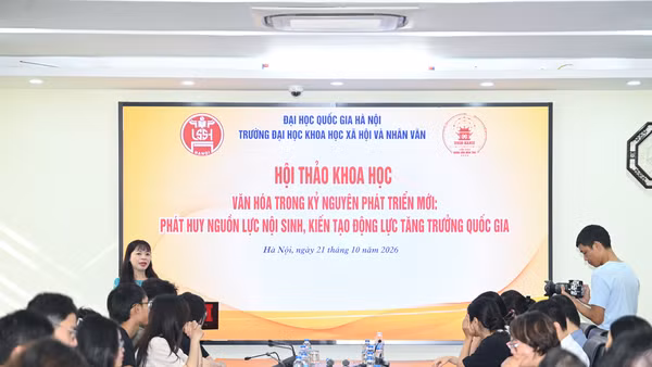 Hội thảo khoa học “Văn hóa trong kỷ nguyên phát triển mới: Phát huy nguồn lực nội sinh, kiến tạo động lực tăng trưởng quốc gia". (Ảnh: Ban tổ chức cung cấp)