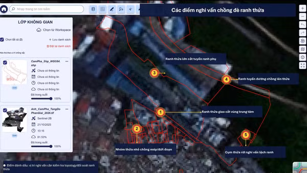 Công nghệ viễn thám và UAV hỗ trợ khoanh vùng phạm vi dữ liệu. (Ảnh: VNPT)
