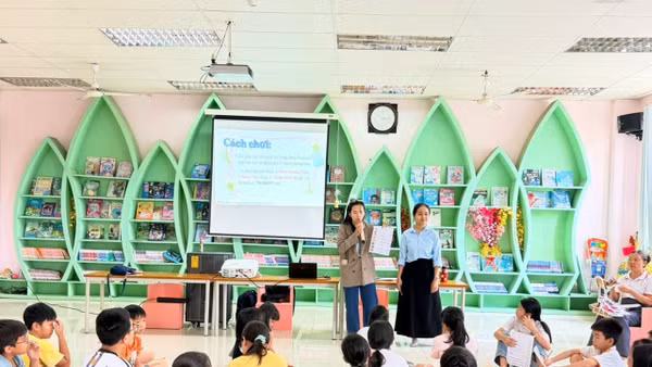 Một chương trình hoạt động hè tại Bảo tàng - Thư viện tỉnh Bà Rịa - Vũng Tàu. Ảnh: Đinh Thúy