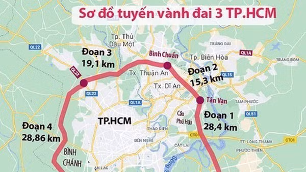Sơ bộ tổng mức đầu tư của dự án đầu tư xây dựng đường Vành đai 3 Thành phố Hồ Chí Minh là 75.378 tỉ đồng.