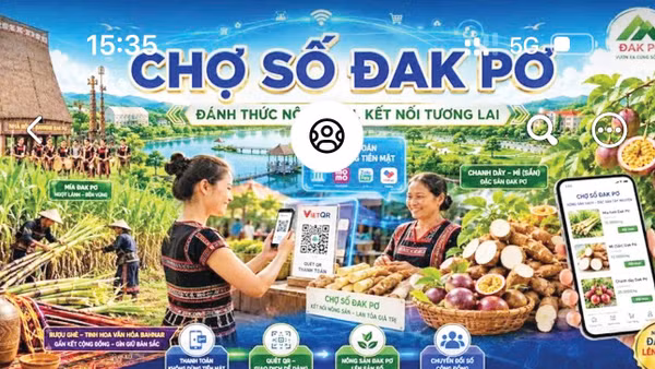 “Chợ số Đak Pơ” tạo không gian kết nối người bán và người mua trực tuyến.