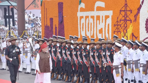 Thủ tướng Ấn Độ Narendra Modi chủ trì hoạt động mừng Quốc khánh Ấn Độ. Ảnh: Văn phòng Thủ tướng Ấn Độ.