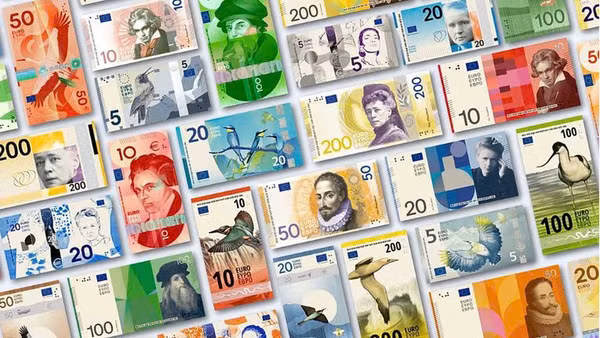 Các mẫu thiết kế mới được ECB đề xuất hồi tháng 7, với hai chủ đề chính là “Văn hóa châu Âu” và “Thiên nhiên châu Âu”.