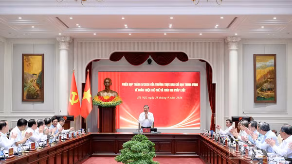 Tổng Bí thư, Chủ tịch nước Tô Lâm chủ trì Phiên họp tháng 9 năm 2026 của Thường trực Ban Chỉ đạo Trung ương về hoàn thiện thể chế và thực thi pháp luật. (Ảnh: ĐĂNG KHOA)