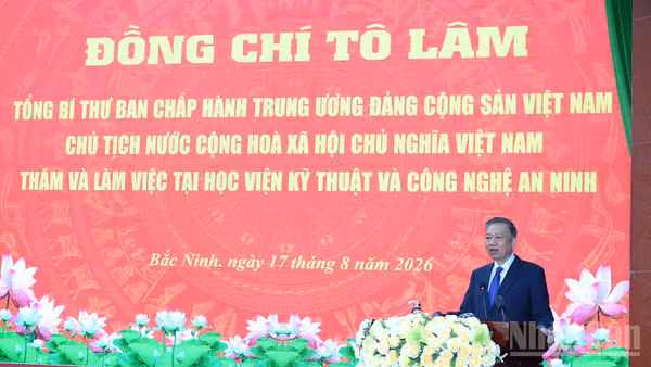 Tổng Bí thư, Chủ tịch nước Tô Lâm phát biểu tại cuộc làm việc. (Ảnh: ĐĂNG KHOA)