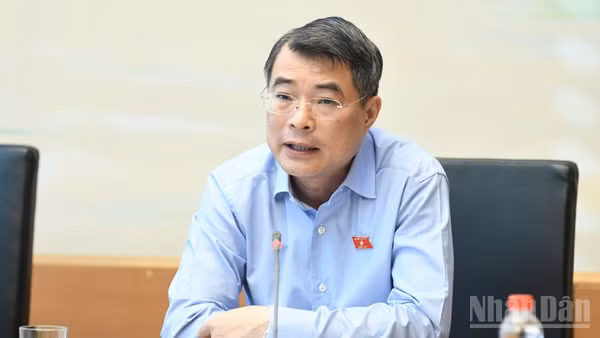 Thủ tướng Chính phủ Lê Minh Hưng phát biểu ý kiến trong phiên thảo luận tại tổ chiều 24/10. (Ảnh: DUY LINH)