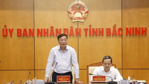 Thứ trưởng Nội vụ Trương Hải Long phát biểu kết luận buổi làm việc.