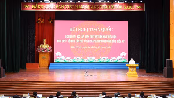 Điểm cầu trung tâm tại thành phố Bắc Ninh. (Ảnh: TM)
