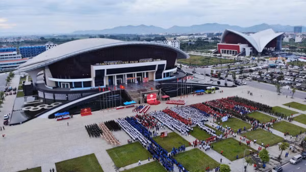 Nhà thi đấu thể thao thành phố Bắc Ninh, nơi tổ chức lễ phát động “Mỗi người dân lựa chọn ít nhất một môn thể thao phù hợp để tập luyện thường xuyên” năm 2026 của Bắc Ninh. (Ảnh: LG)