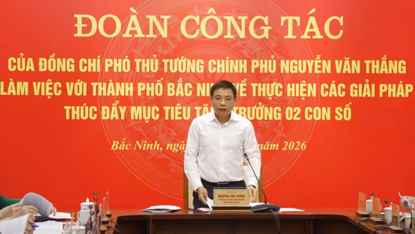 Phó Thủ tướng Chính phủ Nguyễn Văn Thắng chủ trì buổi làm việc. (Ảnh: TT)