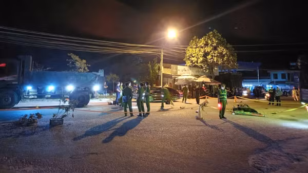 Hiện trường vụ tai nạn.