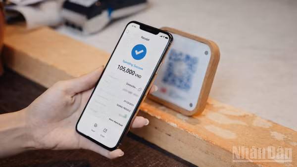 Mô phỏng giao dịch Basal Pay. (Ảnh: CÔNG VINH)