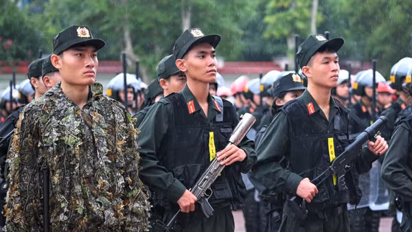 Đợt diễn tập sử dụng các trang thiết bị hiện đại. (Ảnh: TH)