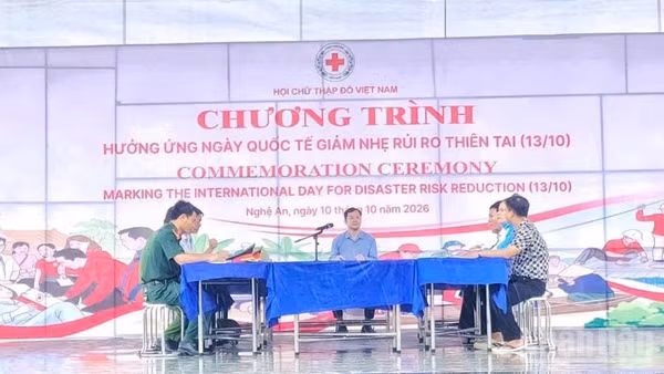 Chương trình hưởng ứng Ngày Quốc tế giảm nhẹ rủi ro thiên tai năm 2026 với chủ đề “Khả năng chống chịu bắt đầu từ chính ngôi nhà của bạn". (Ảnh: Đ.P)