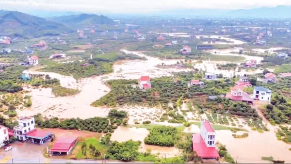 Lũ từ thượng nguồn gây ngập trên diện rộng ở Bắc Ninh.