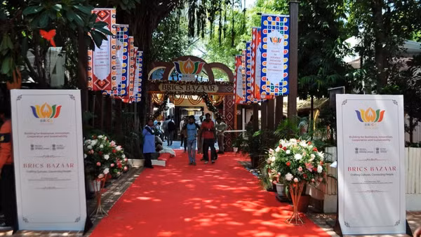 Hội chợ BRICS Bazaar 2026 tại Ấn Độ. (Ảnh: TTXVN)