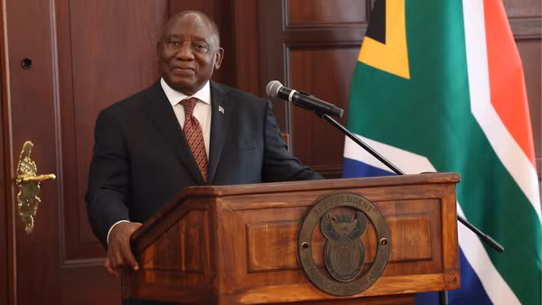 Tổng thống Nam Phi Cyril Ramaphosa. (Ảnh: THX/TTXVN)