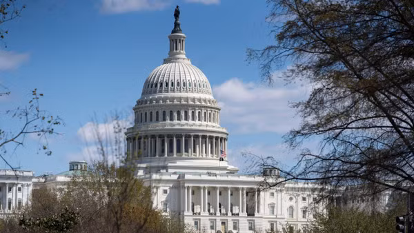 Tòa nhà Quốc hội Mỹ tại Washington, D.C. (Ảnh: THX/TTXVN)
