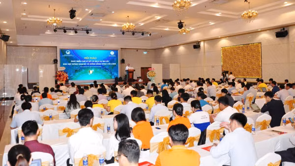 Hội thảo "Phát triển chữ ký số và dịch vụ tin cậy khu vực Đông Nam Bộ và Đồng bằng sông Cửu Long" tại thành phố Cần Thơ. (Ảnh: THẢO ANH)
