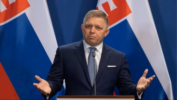 Tổng thống Slovakia Peter Pellegrini phát biểu trong một cuộc họp báo. Ảnh: THX/TTXVN