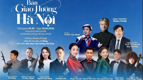 Chương trình "Bản giao hưởng Hà Nội" có sự tham gia của nhiều nghệ sĩ nổi tiếng. (Ảnh: BTC)
