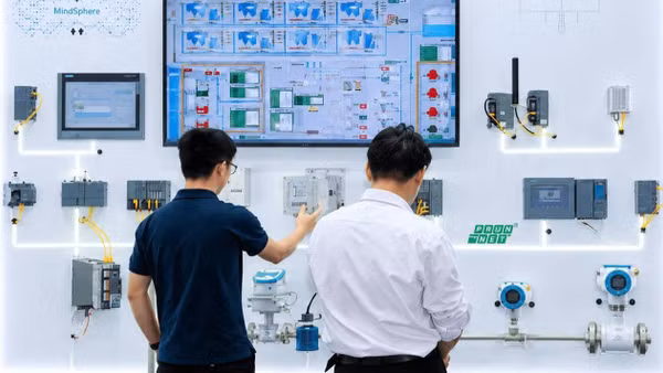 Hệ thống vận hành nhà máy nước tự động hóa.