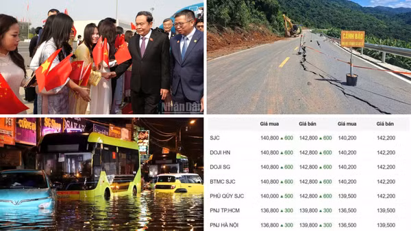 Tin nổi bật ngày 11/10: Chủ tịch Quốc hội Trần Thanh Mẫn bắt đầu thăm chính thức Trung Quốc; Vàng miếng, vàng nhẫn đồng loạt tăng mạnh trở lại