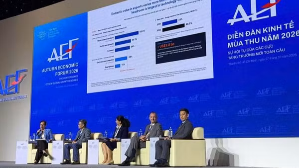 Phiên thảo luận “Sản xuất tiên tiến: Năng lực cạnh tranh của doanh nghiệp Việt”, trong khuôn khổ Diễn đàn Kinh tế Mùa thu năm 2026.