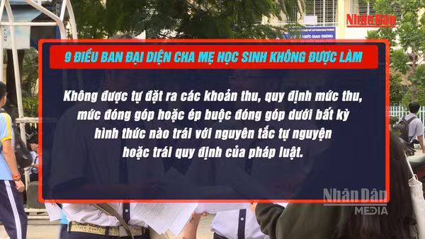 [Video] Đề xuất 9 điều Ban đại diện cha mẹ học sinh không được làm