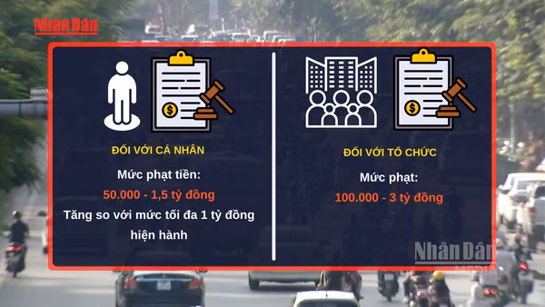 [Video] Đề xuất nâng mức phạt vi phạm hành chính đối với tổ chức lên 3 tỷ đồng