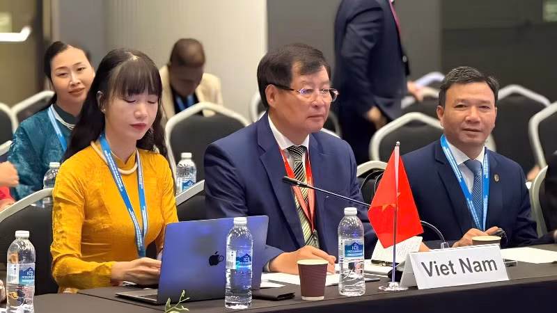 Đoàn Luật gia Việt Nam tham dự phiên họp lần thứ 46 Hội đồng Điều hành Hiệp hội Luật gia các nước ASEAN. (Ảnh: Hội Luật gia Việt Nam)