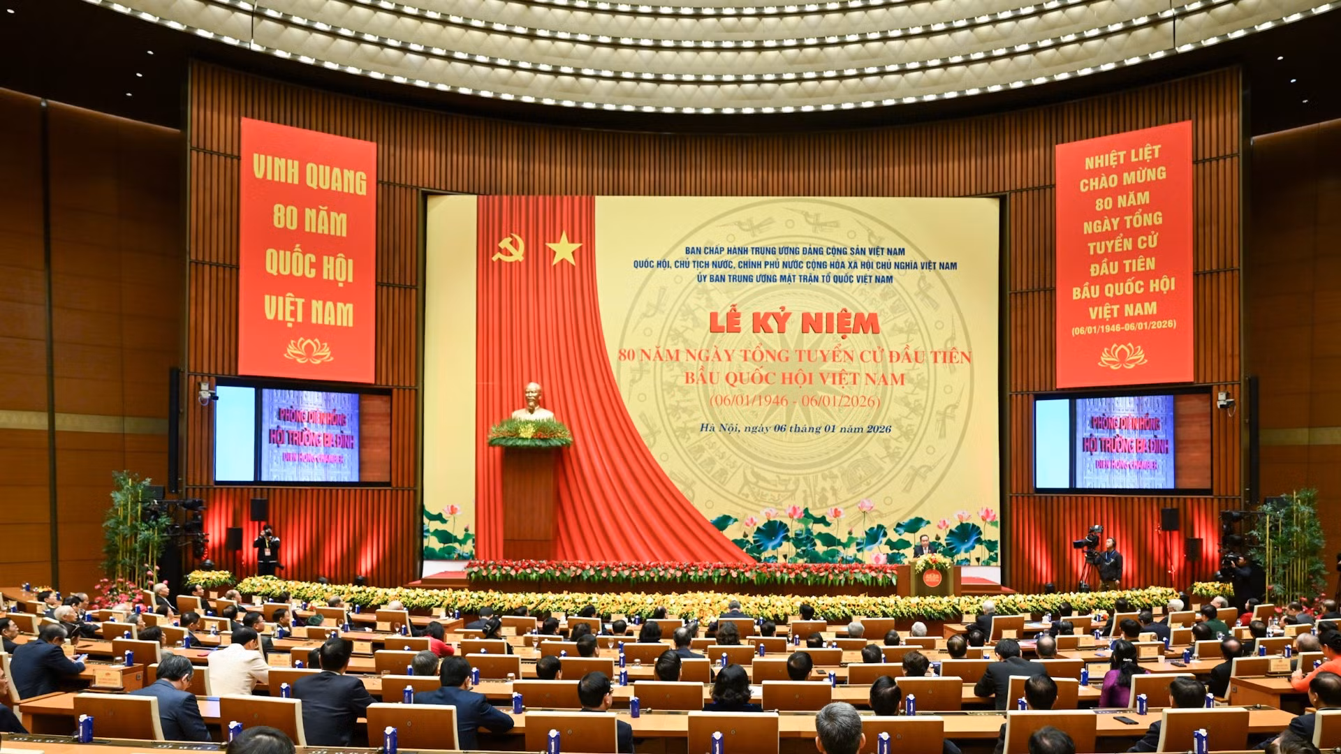 Lễ kỷ niệm Ngày tổng tuyển cử đầu tiên bầu Quốc hội Việt Nam. (Ảnh: DUY LINH)