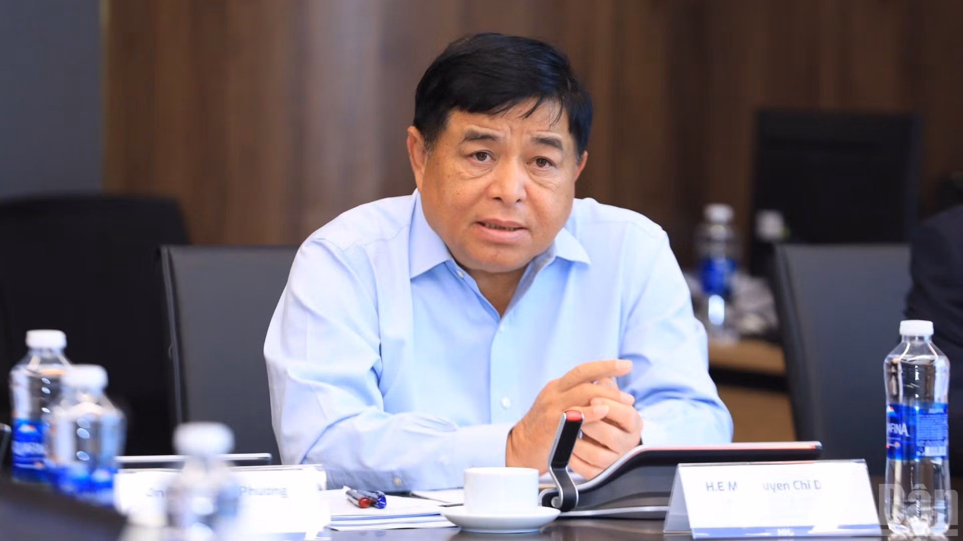 Phó Thủ tướng Nguyễn Chí Dũng tại buổi làm việc. (Ảnh: HNV)