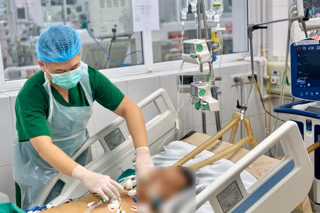 Bệnh nhân tổn thương nhiều cơ quan khi mắc sốt rét nặng. (Ảnh: BVCC)