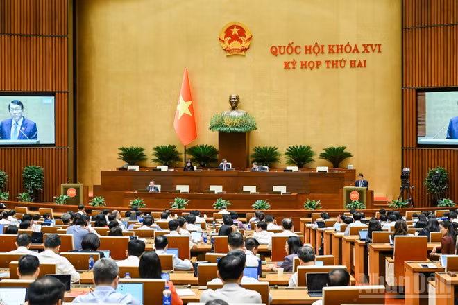 Thứ bảy, ngày 17/10/2026, Kỳ họp thứ 2, Quốc hội khóa XVI chính thức khai mạc tại Nhà Quốc hội, Thủ đô Hà Nội và bước vào ngày làm việc đầu tiên dưới sự chủ trì của Chủ tịch Quốc hội Trần Thanh Mẫn. (Ảnh: DUY LINH)