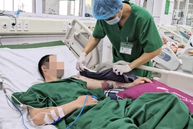 Bệnh nhân bị hội chứng chèn ép khoang ở cánh tay trái.