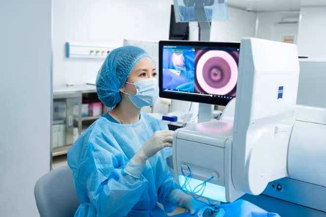 Công nghệ phẫu thuật tật khúc xạ SMILE Pro Vision ID giúp dự báo xu hướng thay đổi thị lực.
