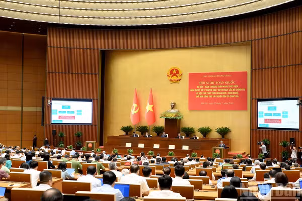 Hội nghị toàn quốc sơ kết 1 năm 6 tháng triển khai thực hiện Nghị quyết số 57-NQ/TW, ngày 22/12/2024 của Bộ Chính trị về đột phá phát triển khoa học, công nghệ, đổi mới sáng tạo và chuyển đổi số quốc gia.