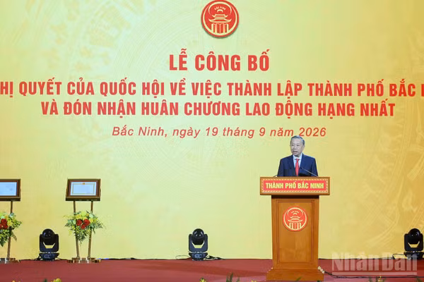 Tổng Bí thư, Chủ tịch nước Tô Lâm phát biểu tại buổi lễ. (Ảnh: ĐĂNG KHOA)