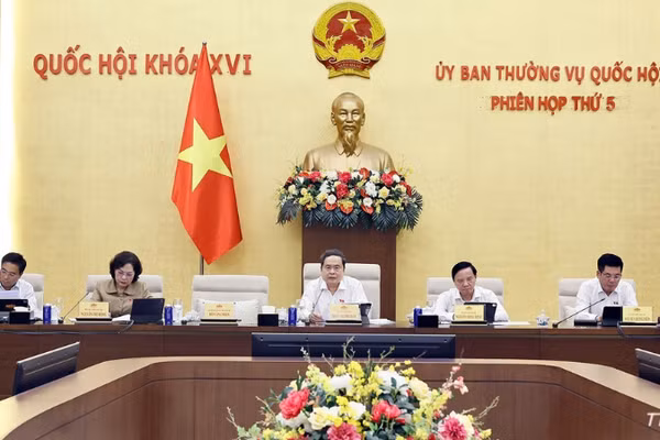 Chủ tịch Quốc hội Trần Thanh Mẫn phát biểu. (Ảnh: TTXVN)