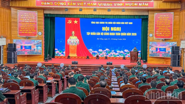 Quang cảnh Hội nghị tập huấn cán bộ công đoàn toàn quân năm 2026. (Ảnh: CÔNG VINH)