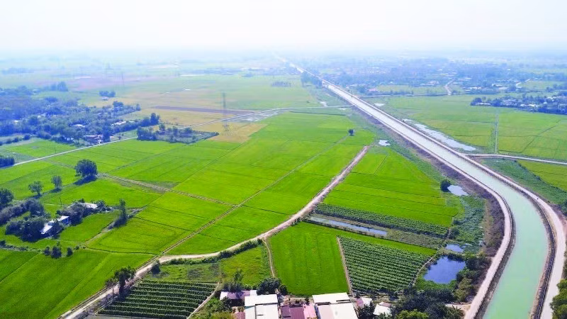 Kênh Đông đã thay đổi bộ mặt nông nghiệp của địa phương, biến mảnh đất khô cằn trở nên màu mỡ, trù phú.